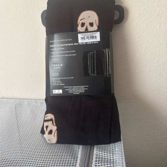 Torrid Black Leggings with Skull Design - Picture 3 of 3